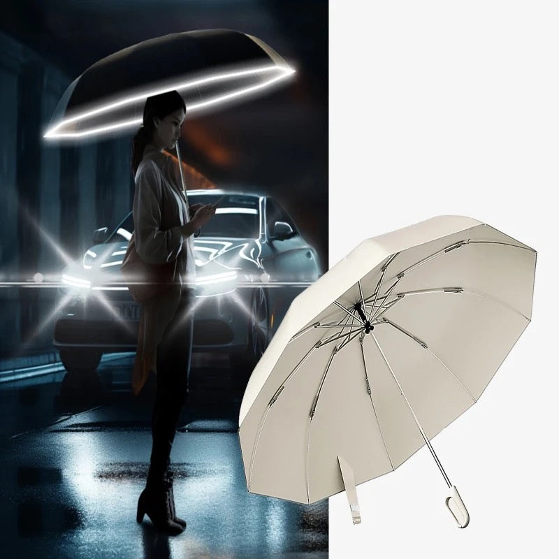 Ring Buckle Umbrella with Reflective Safety Strip