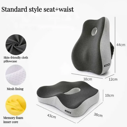 Memory Foam Cushion, Massage Support for Office Chair, Car Seat, Back Pressure Relief