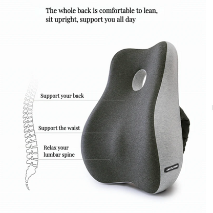 Memory Foam Cushion, Massage Support for Office Chair, Car Seat, Back Pressure Relief