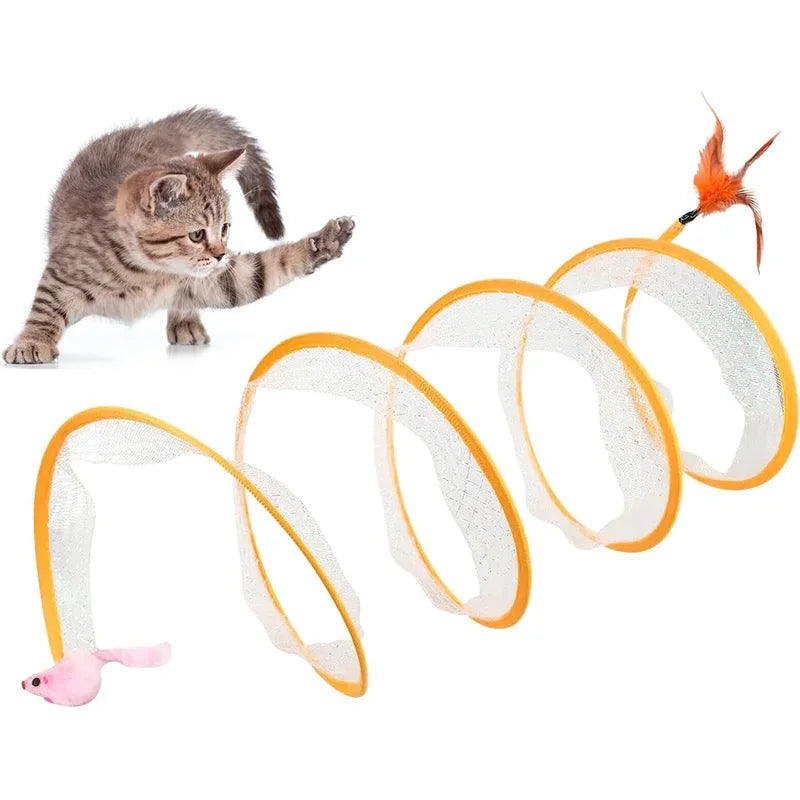 Springy Fun Cat Tunnel Toy