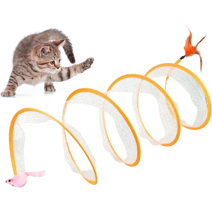 Springy Fun Cat Tunnel Toy