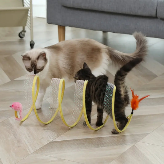 Springy Fun Cat Tunnel Toy