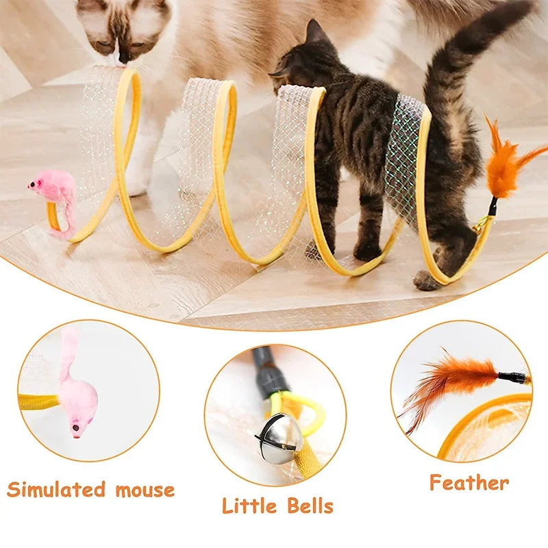 Springy Fun Cat Tunnel Toy