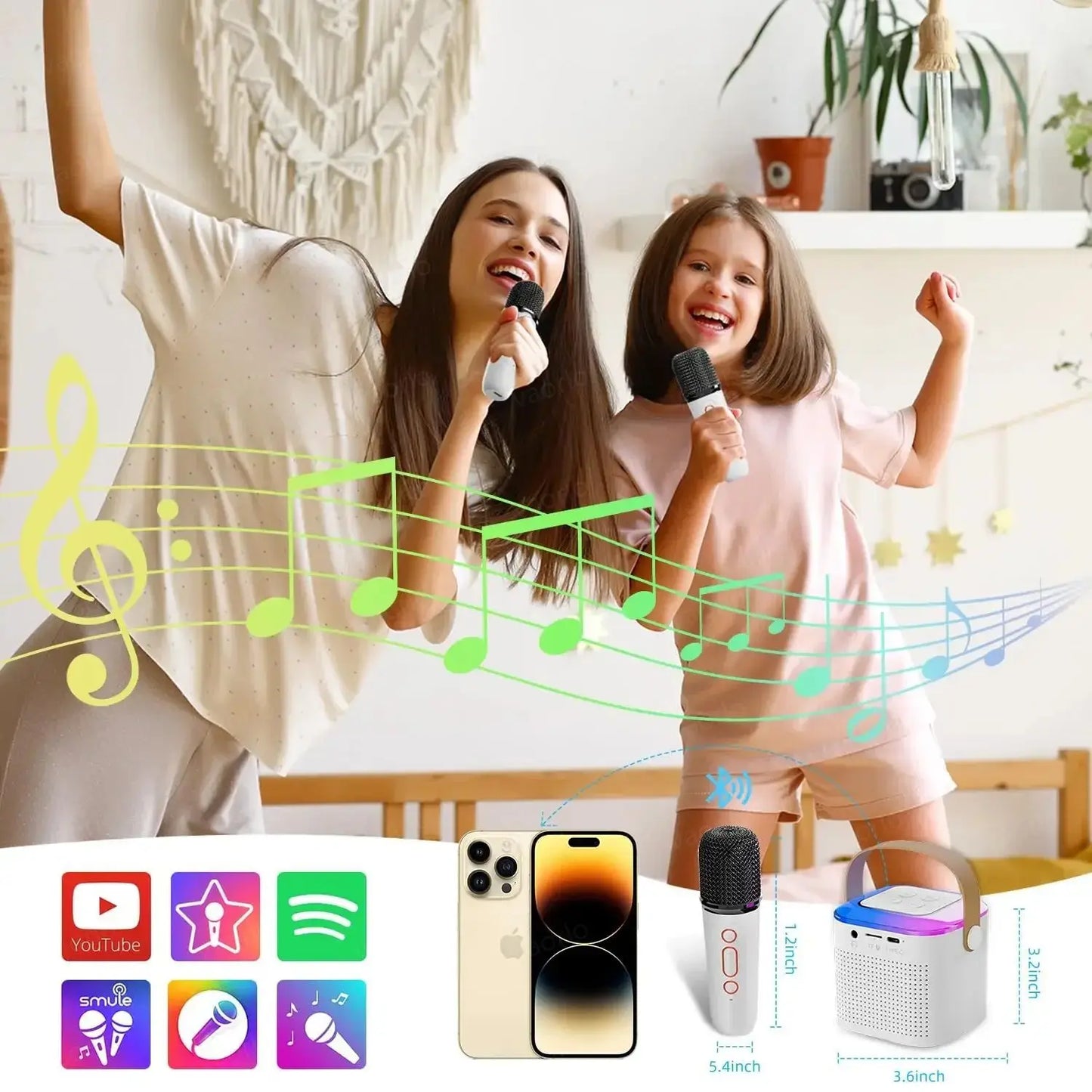 Kids Portable Led Light Karaoke